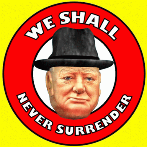 We Shall Never Surrender Winston Churchill GIF - We Shall Never Surrender Winston Churchill Ww2 GIFs