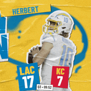 Kansas City Chiefs (7) Vs. Los Angeles Chargers (17) Third Quarter GIF - Nfl National Football League Football League GIFs