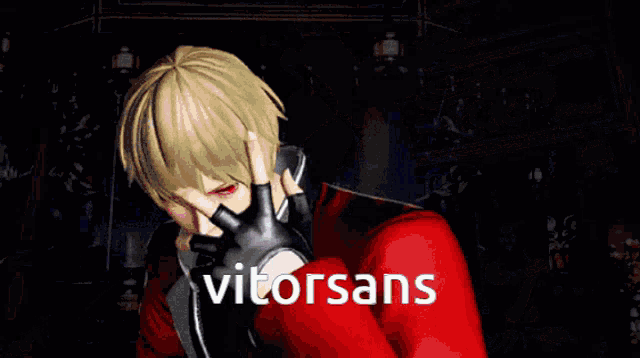 a video game character with the word vitorsans on the bottom right