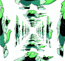 a cartoon drawing of a man in a lab coat and pants