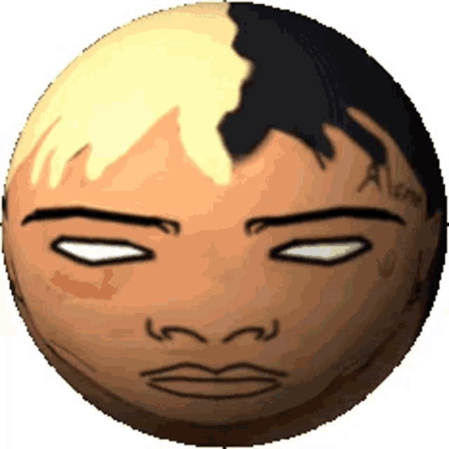 a cartoon drawing of a man 's face with the word alien on it