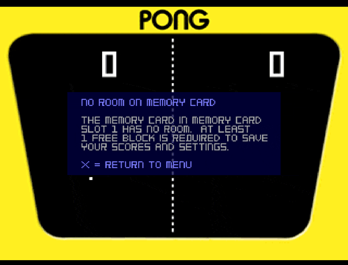 a pong game is being played on a yellow screen