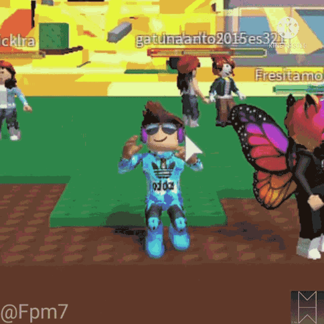 a person in a video game with a butterfly wing and the name fpm7 on the bottom