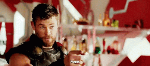 Thor Nope GIF - Thor Nope Chris Hemsworth GIFs