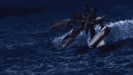a computer generated image of a ship in the ocean with tokyo mx 1 written on the bottom