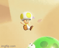 Yellow Toad Super Mario Bros Wonder GIF - Yellow Toad Super Mario Bros Wonder Jump GIFs