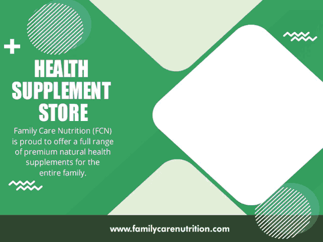 an advertisement for a health supplement store