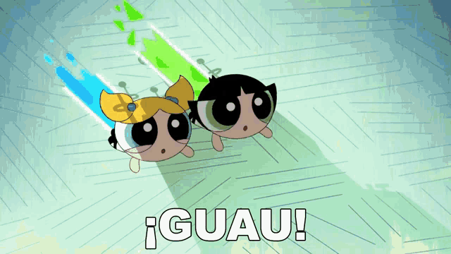 bubbles and buttercup from the powerpuff girls