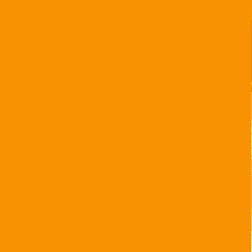 a white swirl on an orange background with a circle in the middle .