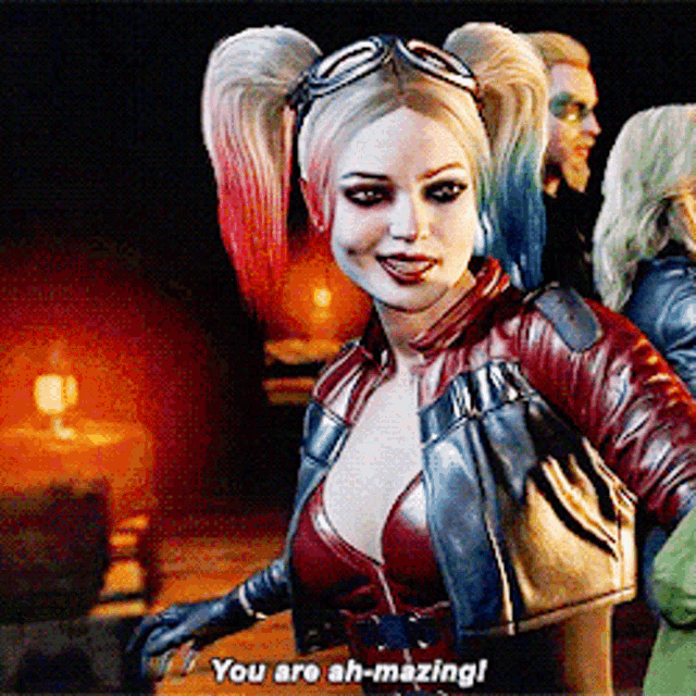 Injustice Harley Quinn GIF - Injustice Harley Quinn You Are Ah Mazing GIFs