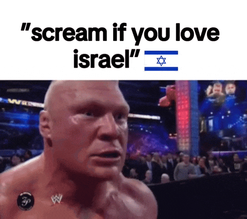 a bald man is screaming in front of a crowd while wearing a wrestling ring .