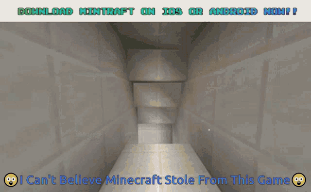 a screenshot of a game that says ' i can 't believe minecraft stole from this game '