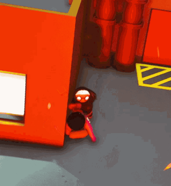 a blurred image of a person riding a pink scooter