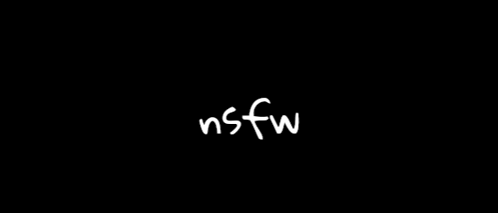 the word nsfw is written on a black background .