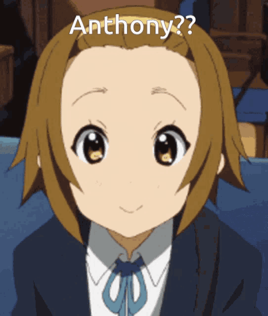 a picture of a girl with the name anthony written on her face
