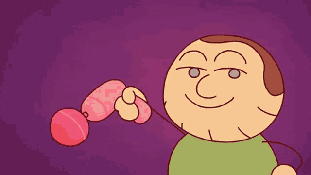 a cartoon character with a red light on his head and the words massage alert behind him