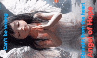 a picture of an angel with the words straight from the heart angel of hope on it