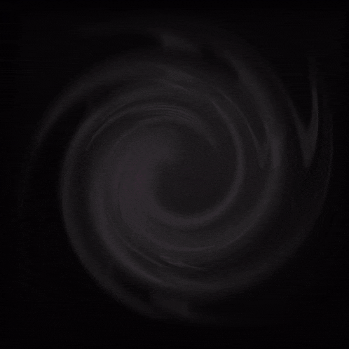 a purple swirl on a black background with a purple light coming out of it .