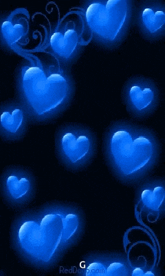 blue hearts on a black background with the website reddeep.com in the corner