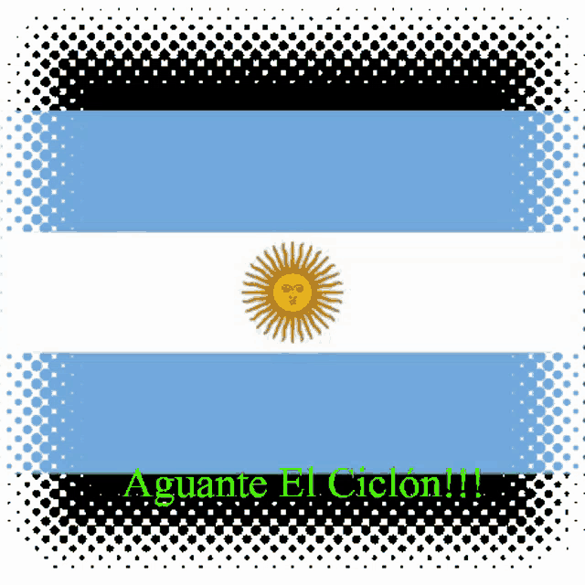 a poster with a shield and the words aguante el cielo