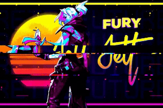 a video game character is standing in front of a neon sign that says jet