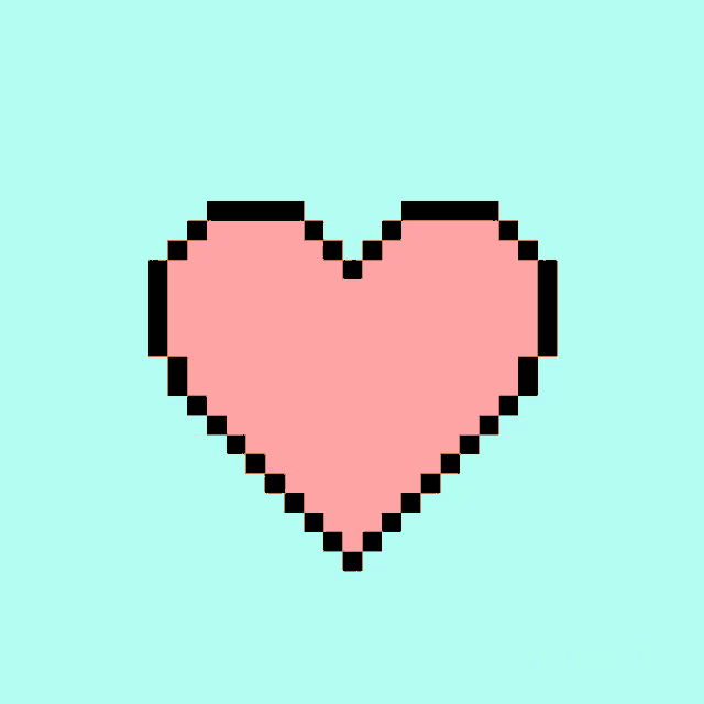 a pixel art of a broken heart with the words game over written above it