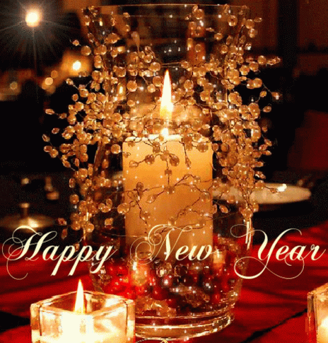 Happy New Year Candle GIF - Happy New Year Candle Lights GIFs