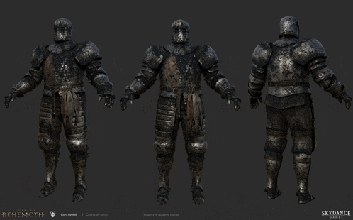 a 3d model of a knight 's armor from the game benemoth