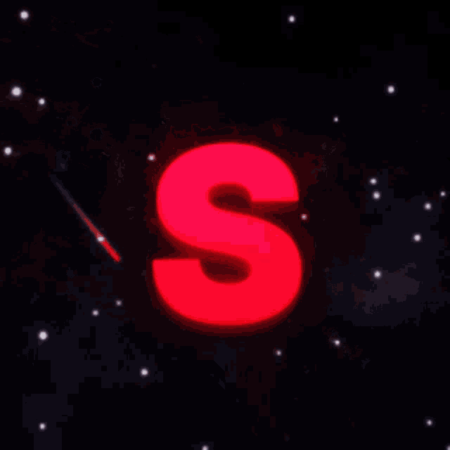 a red letter s with a dark background