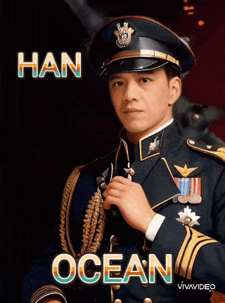 a man in a military uniform with the name han ocean on it