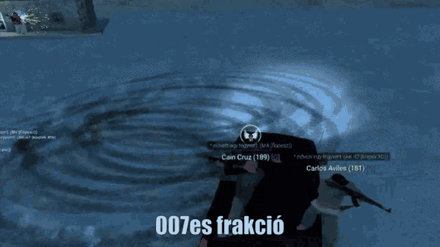 a screenshot of a video game with the words 007es frakcio at the bottom