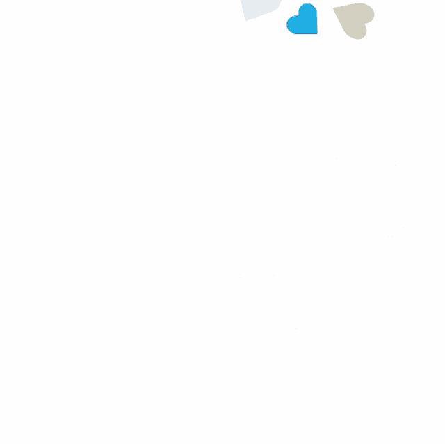 a valentine 's day greeting card with blue and white hearts