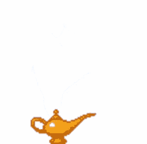a cartoon of a genie giving a thumbs up