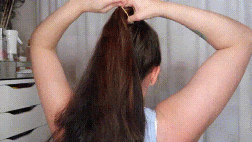 Ponytail Bubble Ponytail GIF - Ponytail Bubble Ponytail Hairstyle GIFs