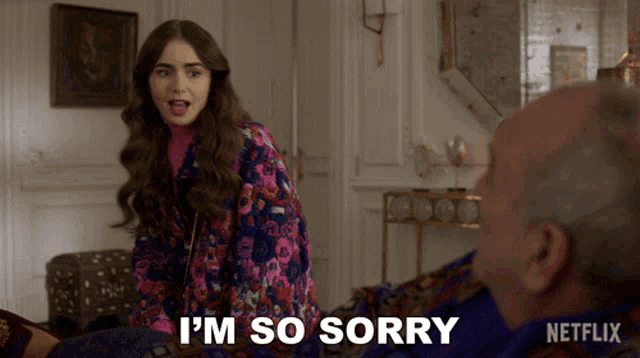 a netflix ad shows a woman saying i 'm so sorry to an older man
