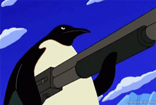 Shotgun Futurama GIF - Shotgun Futurama Penguin GIFs
