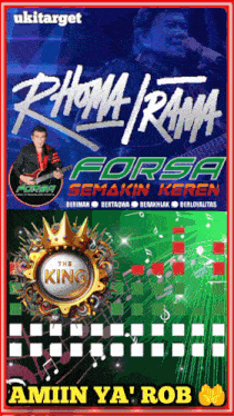 a poster with a man playing a guitar and the words forsa semakin keren on it