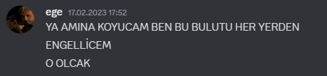 a screenshot of a message from ege dated 17.02.2023 17:52