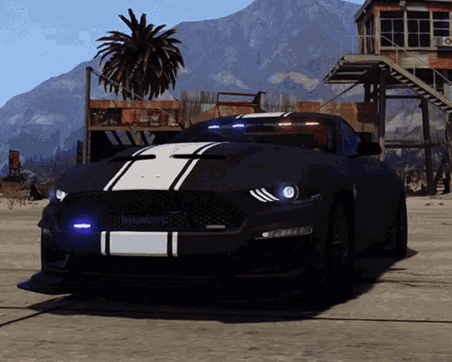 Police Mustang2018 Black White Stripes GIF - Police Mustang2018 Black White Stripes GIFs