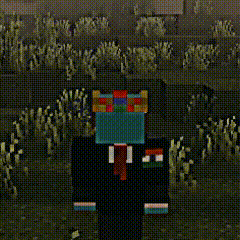 a minecraft character with a crown on his head is standing in a field and asking god ?