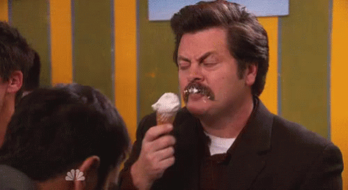 Ice Cream Is Lunch GIF - P Arks And Rec Ron Swanson Nick Offerman GIFs