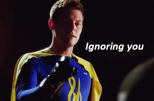 Ignoring You GIF - Glee Finn Hudson Ignore GIFs