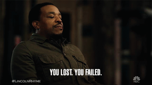 You Lost You Failed Russell Hornsby GIF - You Lost You Failed Russell Hornsby Lincoln Rhyme GIFs