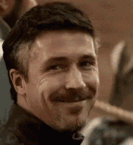 a close up of a man with a beard smiling in a crowd .