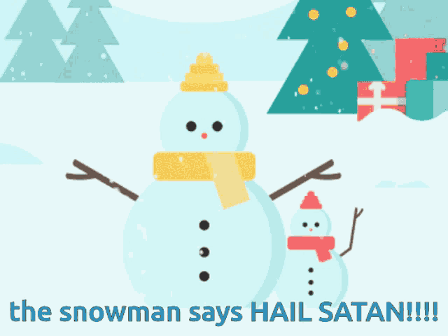 Satan Snowman GIF - Satan Snowman Evil GIFs