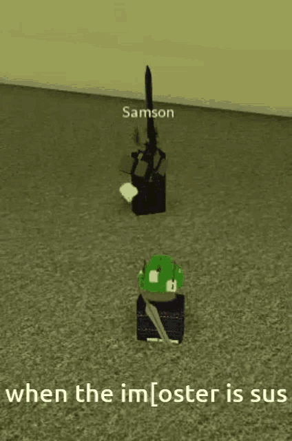 a video game character is standing in front of a glowing circle that says samson on it