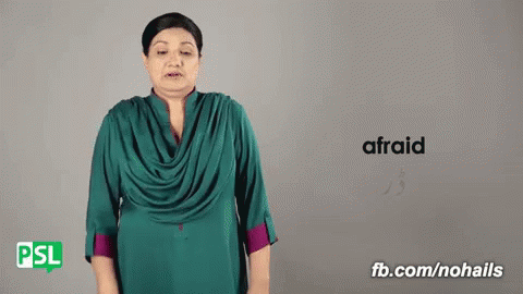 Afraid Pakistan Sign Language GIF - Afraid Pakistan Sign Language Nsb GIFs