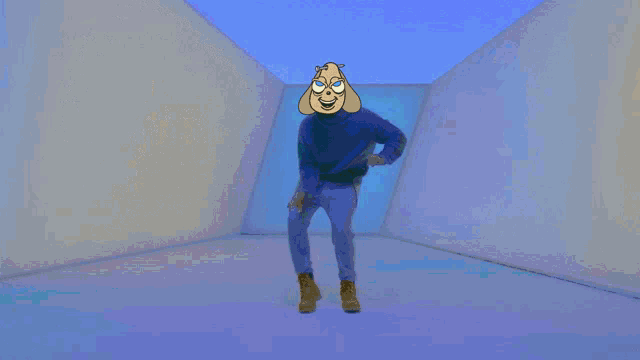 a cartoon character with a dog 's face on it
