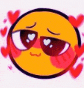 a yellow smiley face with red hearts around it and sunglasses .