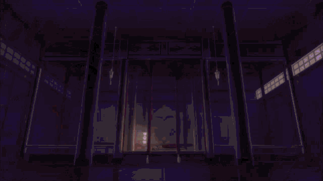 a purple background with a black circle in the center